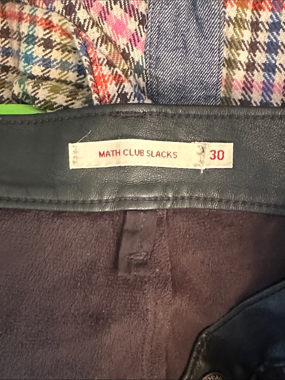 Levi’s Math Club Leather Slacks - Picture 3 of 5